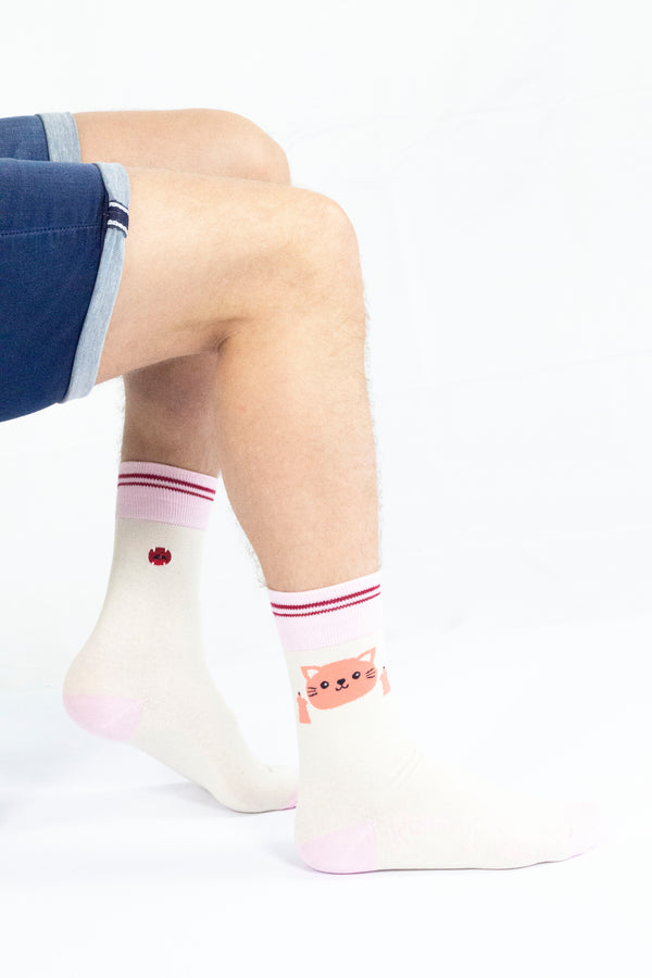 Roaring Socks - Sokken - Fucking Pussy - Roze Roos - Katoen - Leuk - Grappig - Vrolijk - Fashion - Cadeau