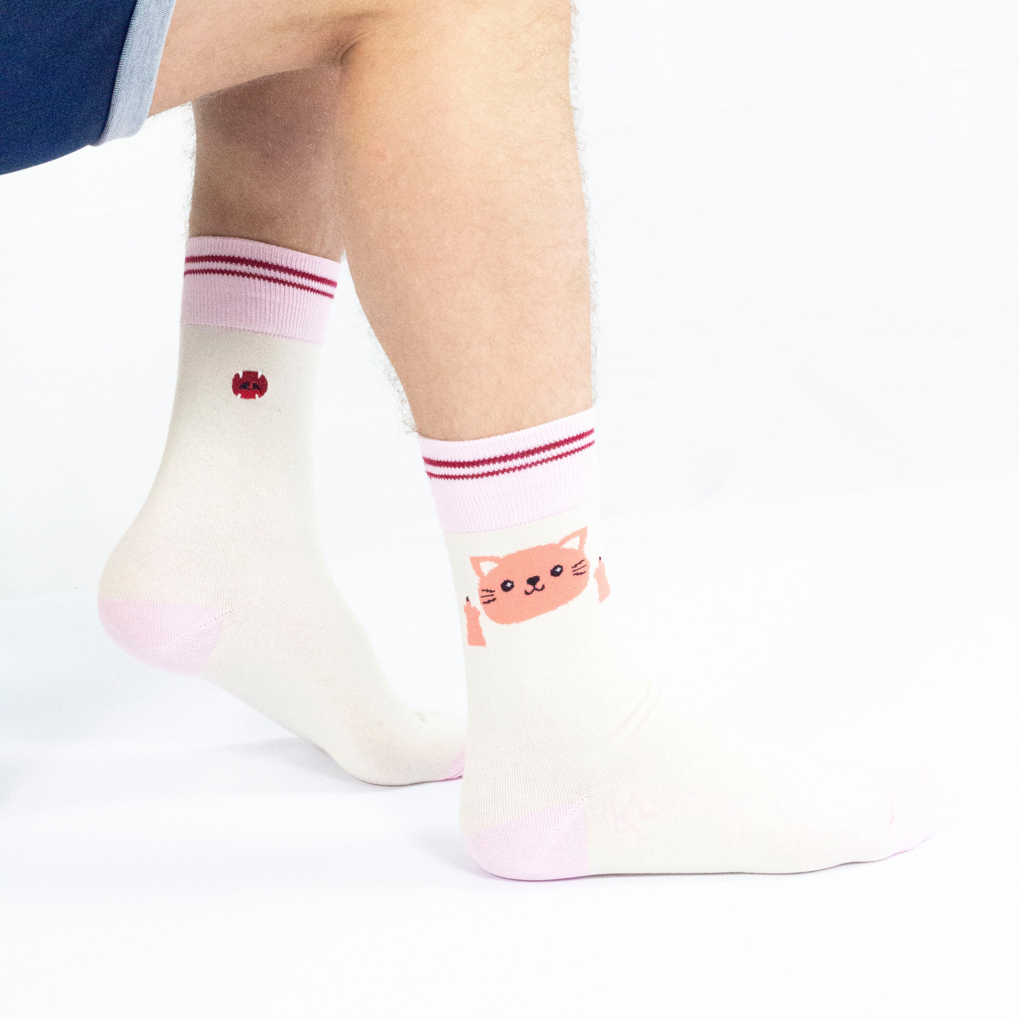 Roaring Socks - Sokken - Fucking Pussy - Roze Roos - Katoen - Leuk - Grappig - Vrolijk - Fashion - Cadeau